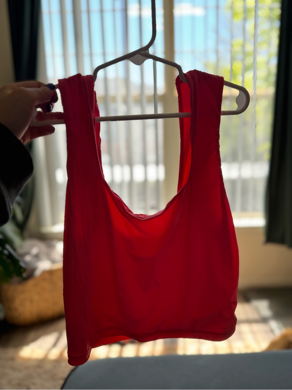 Bright Red Racerback Crop Top
